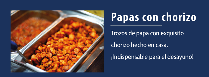 Trozos de papa con exquisito chorizo hecho en casa, ¡Indispensable para el desayuno!